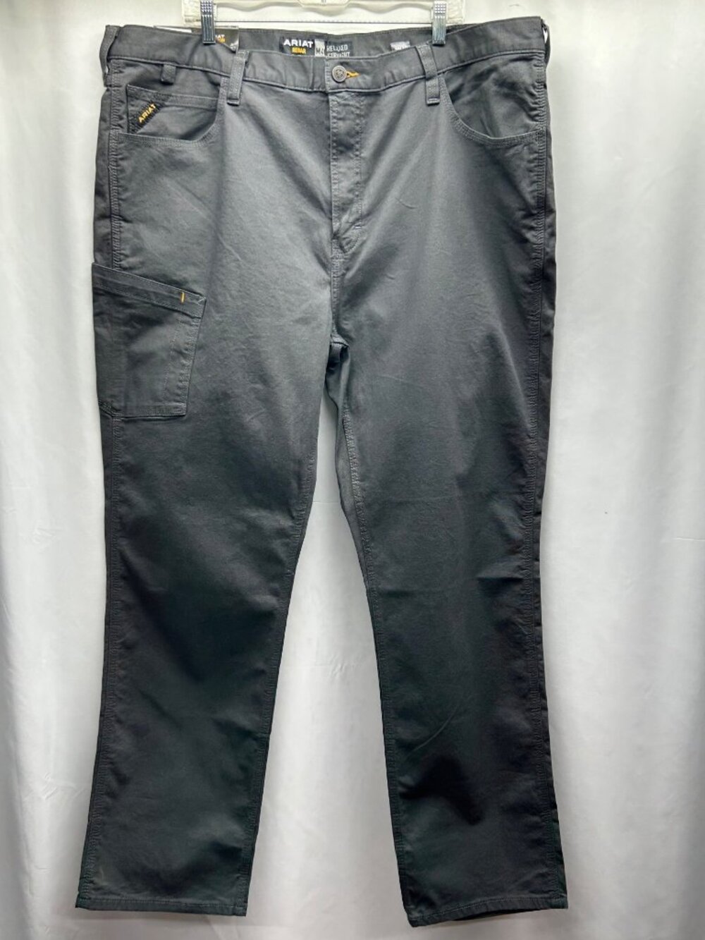 Ariat Rebar M4 Relaxed Straight Leg Work Pants 44X34 Gray Durable Stretch Fabric